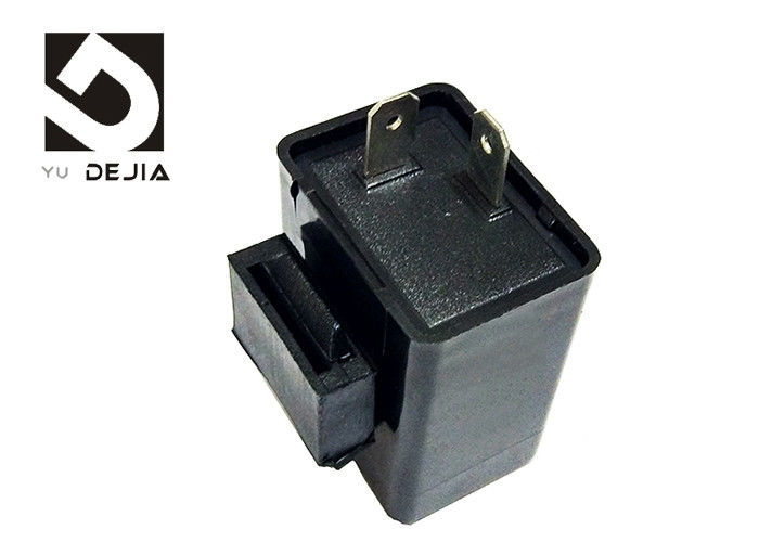 Black Universal Motorcycle Flasher Relay 2 Pin / 3 Pin ABS Plastic Material With Buzzer