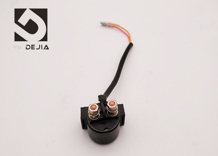 Screw Contact Method Black Motorcycle Starter Relay Two Connector AKT 110 Type
