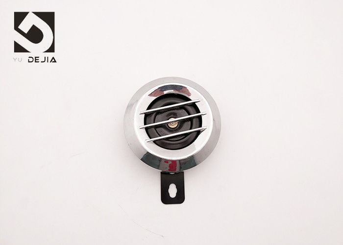 Black  Disc Small Motorcycle Horn Replacement 12V 1.5A Clear Voice / Loud Voice