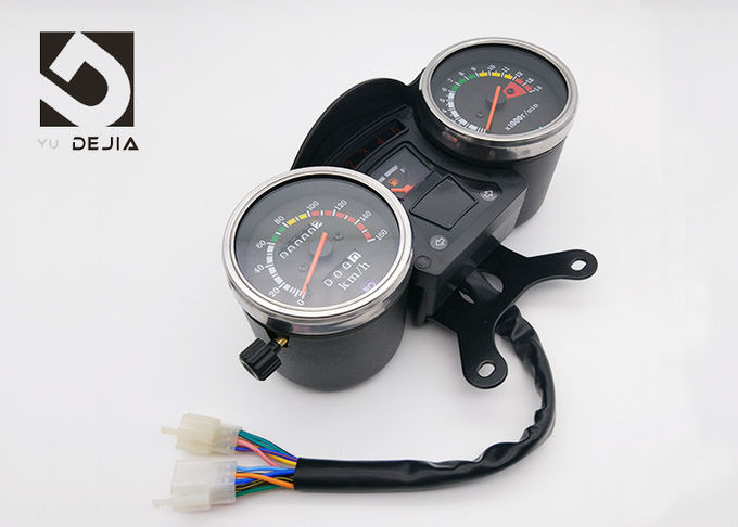 Black Motorcycle Digital Odometer , Digital Speedometer And Tachometer For Motorcycle
